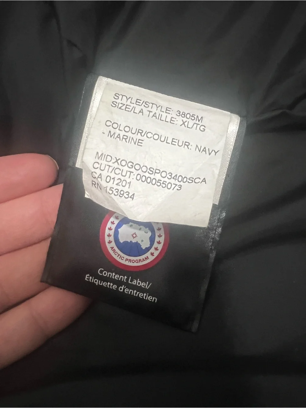 Canada Goose Blue Men's Insulated Down Puffer Parka with Hood Size XL